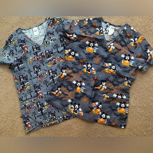Mickey Mouse Halloween Scrub Tops - Image 2