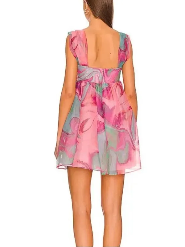 Amanda Uprichard Cindylou Dress in Mystic Swirl Revolve Mini Size Large L - Image 7