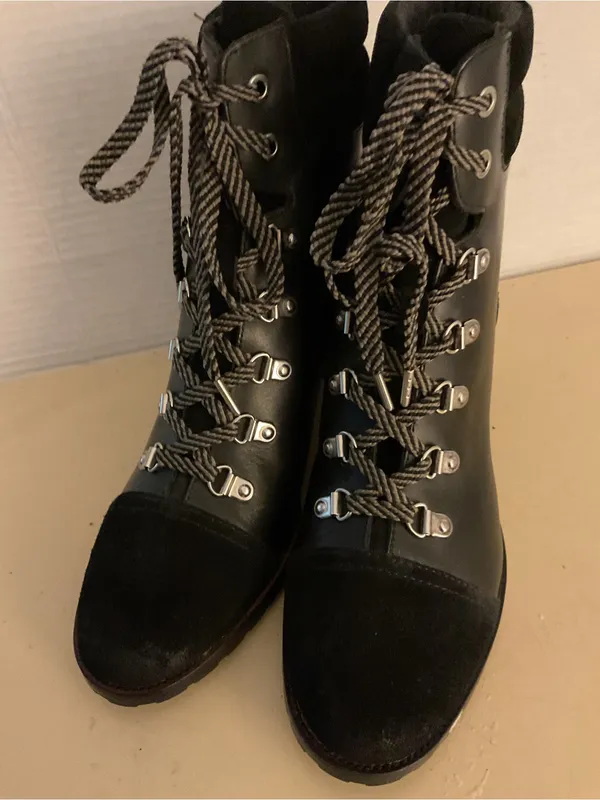 Sam Edelman women black combat Manchester boots US 9 - Image 2