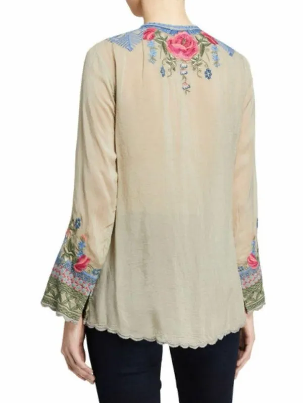 “Millie” Blouse. *sold out in stores* $260 MSRP. Wheat Color. NWT - Image 13