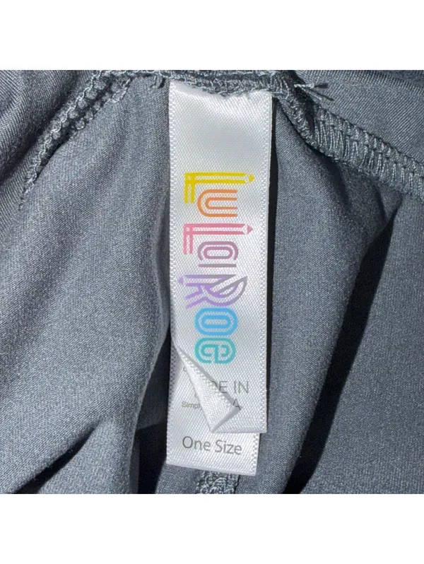 LuLaRoe One Size Gray Solid Leggings - Image 4