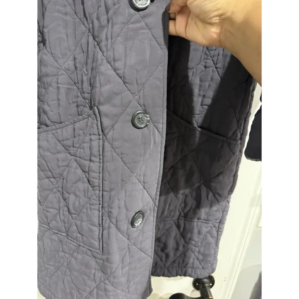 Free People‎ Women's XS Oversized Gray Quilted Happy Day Dreamer Jacket - Image 6