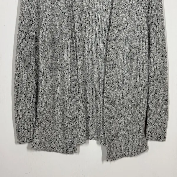American Eagle Knit Cardigan Sweater Size L Gray Open Front Knit Cozy Comfort - Image 4