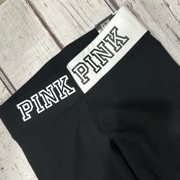 Pink Yoga Cotton Leggings Size Large - Image 4