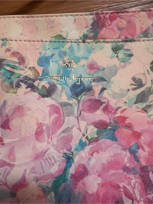 Nanette Lepore Floral Crossbody Bag Pastel Spring Purse - Image 7