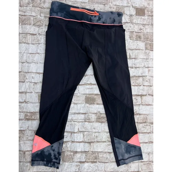 Lululemon Athletica Pace Rival Crop *22" Womens‎ Crop Leggings Black coral 6 - Image 3