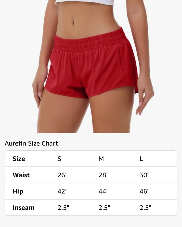 Quick Dry Running Shorts Red Size M - Image 2