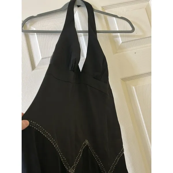 BCBG MaxAzria BCBG Paris Black Silk Halter Gown Sz 6 NWT Prom Wedding Gala Sexy - Image 13