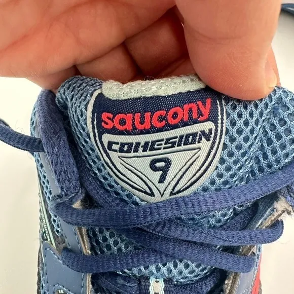 Saucony Cohesion 9 Womens Running Shoes Athletic Sneakers Blue Coral‎ Women's 10 - Image 9