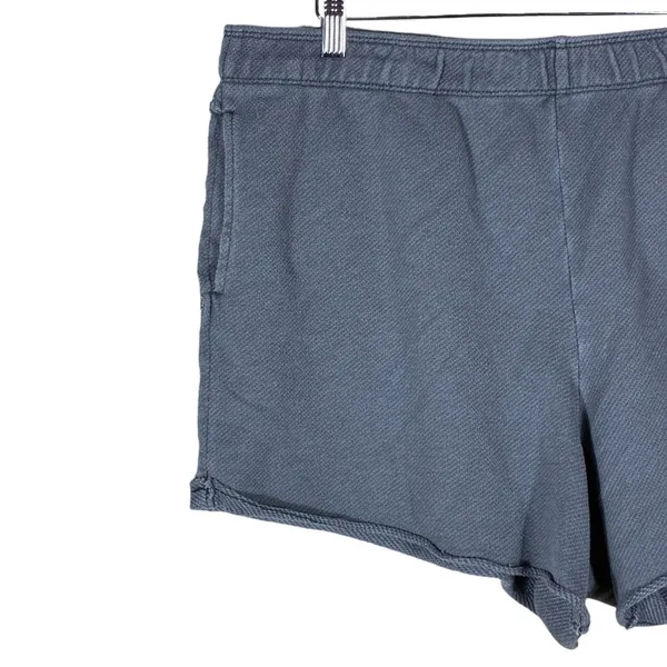Aerie Textured Lounge Shorts Solid Grey Casual Athleisure Relaxed Fit Size XL - Image 2