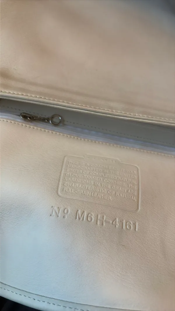 Vintage White Coach So Ho Zip Hobo shoulder bag - Image 6