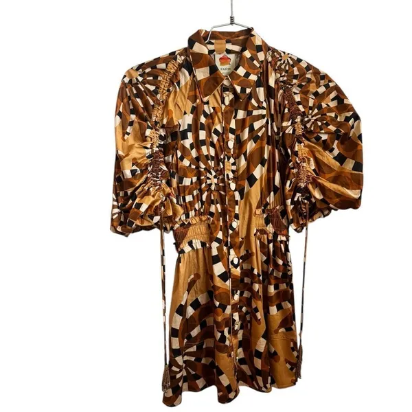 Farm Rio Bananada Button-Down Mini Dress XS - Image 3