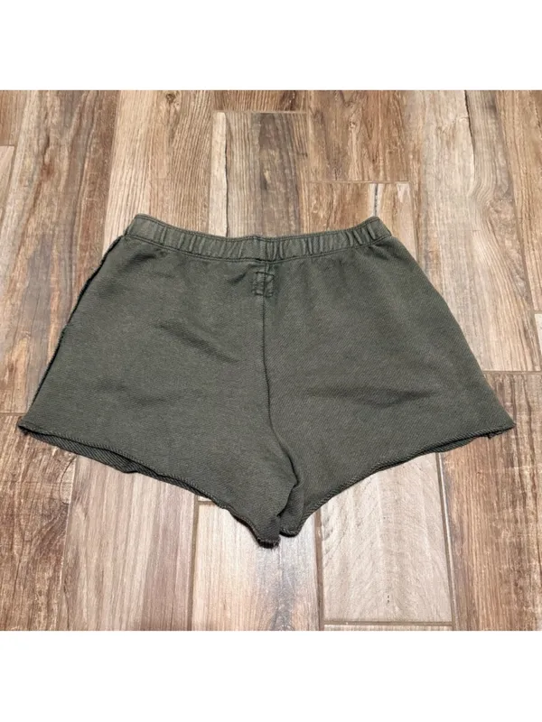 Aerie Army Green Sweat Shorts - Image 3