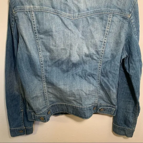 Levi's Womens Size Small Denim Jean Jacket Light Wash Stretch Cotton - Image 12