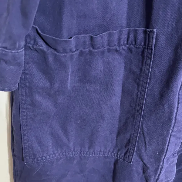 Zara Womens Blue Workwear Shop Coat Utility Longline Jacket Size Small‎ Indigo - Image 2