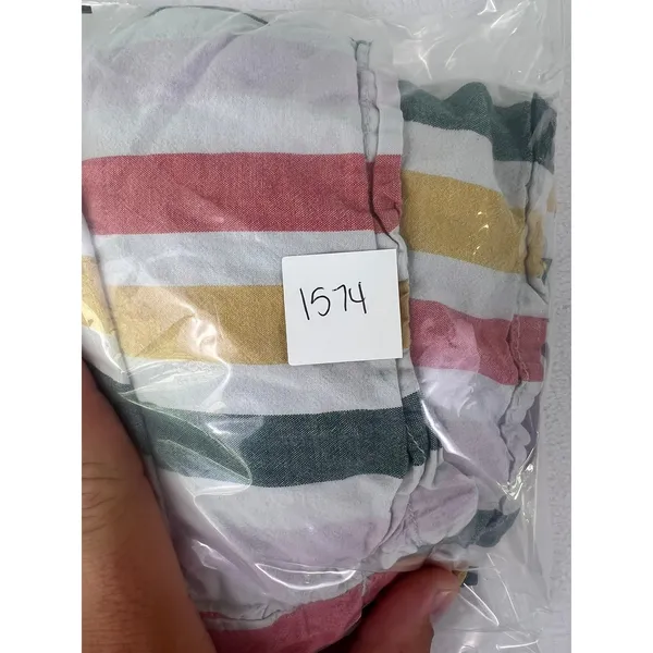 Old Navy PJ Shorts W XL Color Stripe Drawstring Sleepwear Rainbow Beach Summer - Image 6