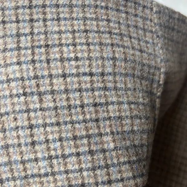 Plaid Mini Skirt A Line‎ Wool Blend Brown Blue Preppy Madewell Women 10 - Image 3