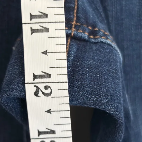 Maurices m jeans Womens 16 Short Mid Rise Dark Wash‎ Stretch Denim Blue Jeans - Image 4