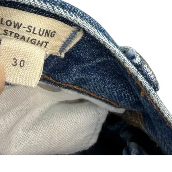 Madewell Low Slung Straight Jeans Palmina Medium Wash Button Fly Size 30‎ - Image 13