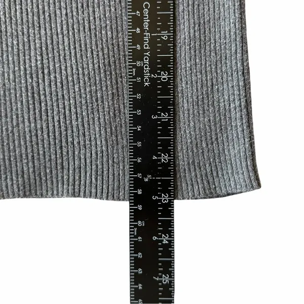 Lauren Ralph Lauren Women’s M Gray Ribbed Cotton Turtleneck Sweater LRL Classic - Image 8