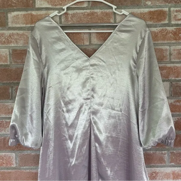 Native Youth Long Maxi Dress Silver Mismatched Buttons Women’s Small NEW - Image 11