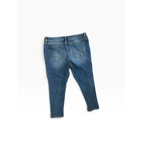 Soho Slim Boyfriend Jeans Medium Wash Zipper Detail Size 14 - Image 4