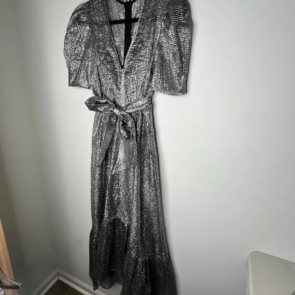Hunter Bell Metallic Midi Dress Size 6 - Image 4
