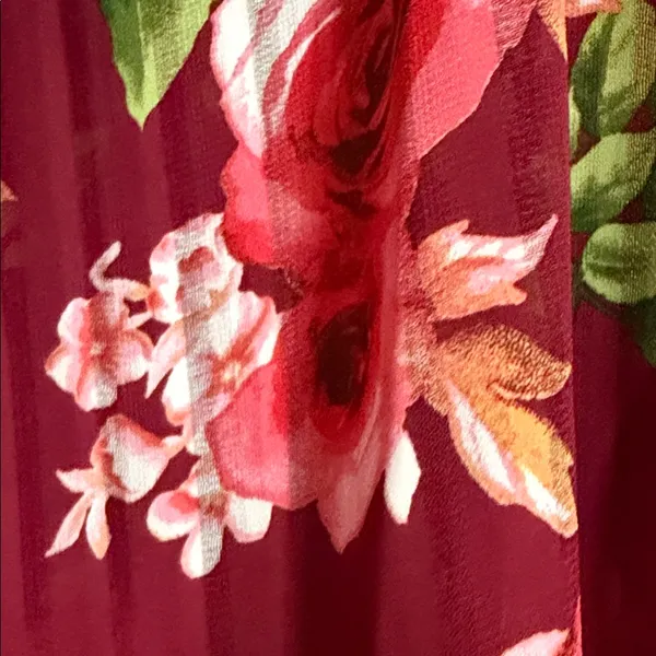 Love J Burgundy Floral Blouse - Image 8