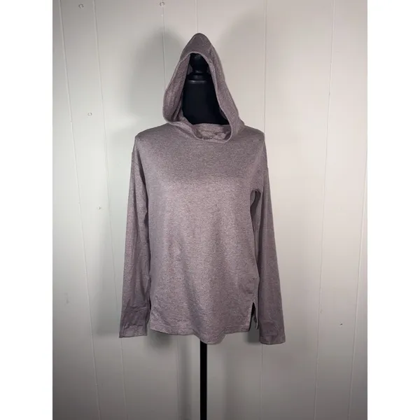Athleta Uptempo II Hoodie Sweatshirt Mauve Heather Activewear Xs - Image 2
