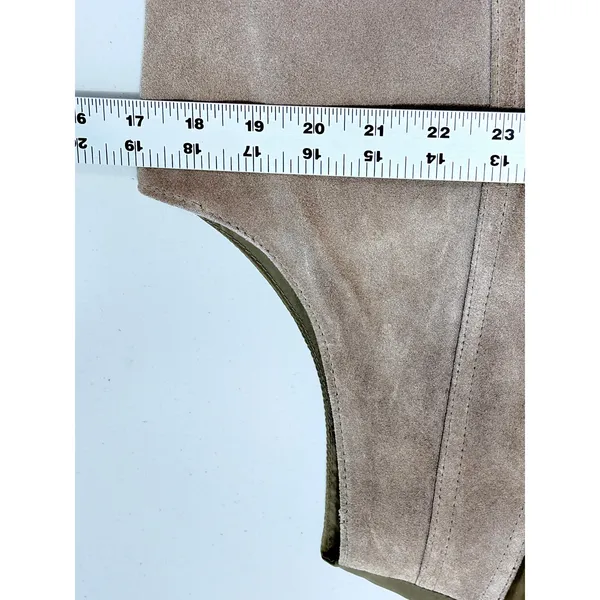Vintage 70s Sears JR Bazaar Tan Suede‎ Leather Vest Women's L Western Boho - Image 8