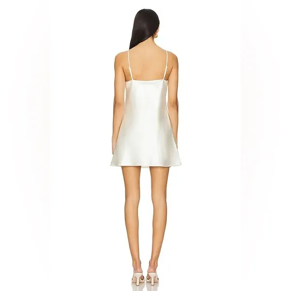 Elliatt Katalina 3D Floral Appliqué Mini Dress in Ivory - Image 7