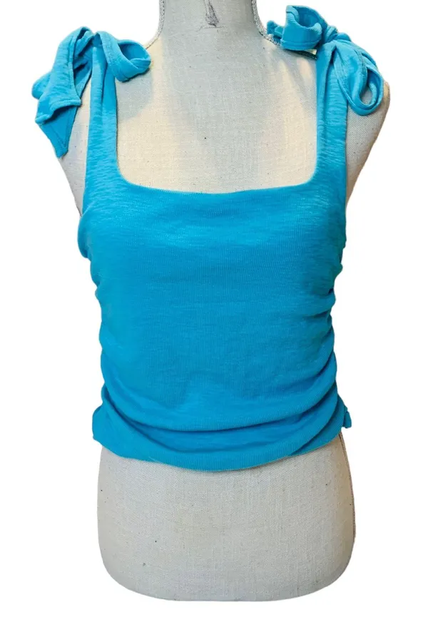 Free People NWOT The Boulevard Tank in Aqua Size Medium - Image 5