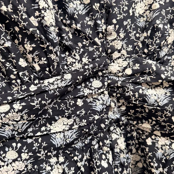 Anthropologie The Katerina Button-Front Romper Size M Black Floral‎ - Image 10