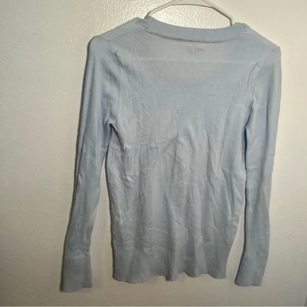 Victoria's‎ Secret Women's Size Small Crewneck Sweater Light Blue Semi-Sheer - Image 7