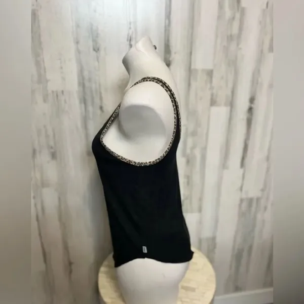 Victoria secret black tank top cheetah print - Image 2