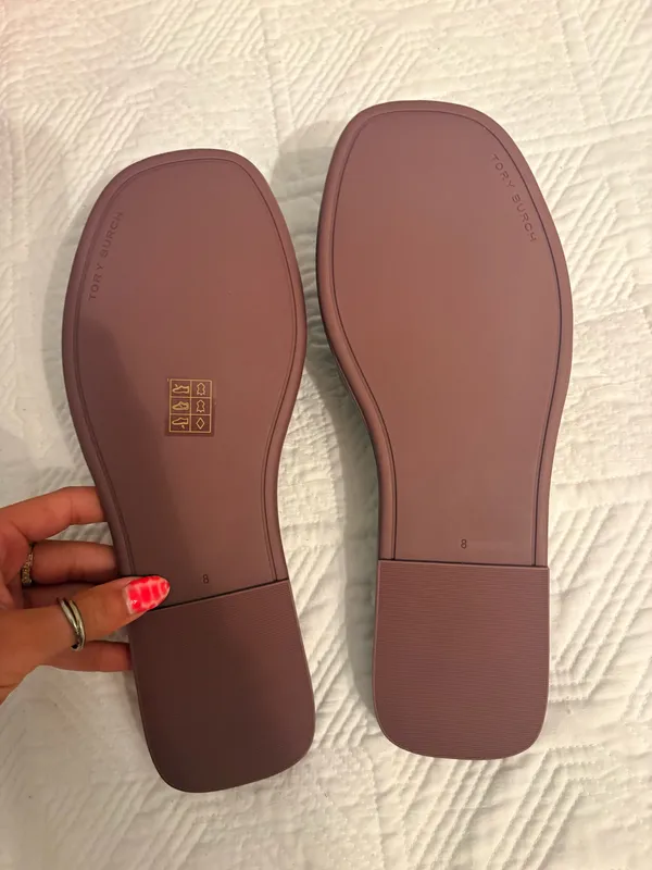 NWT/NIB Tory Burch Cipria Pink Logo Slide Sandals - Image 3