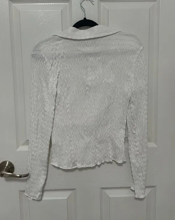 ZARA Textured White Top - Image 3