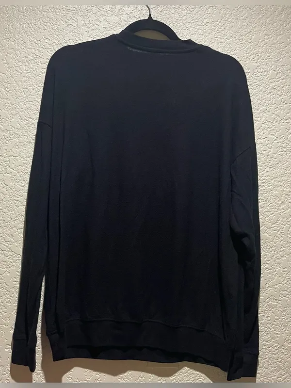 Alo Soho Pullover Crewneck Sweatshirt Pre Washed Live in, distressed Look S - Image 5