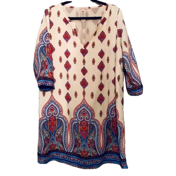 Gibson Latimer Women's Geometric Tunic Dress Size‎ Large - Image 7