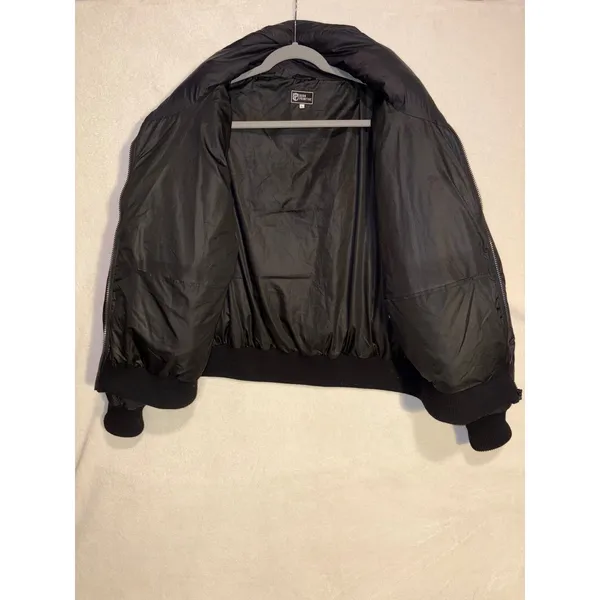 Born Primitive Warm Rush Womens Black Quilted Cropped Puffer Jacket Size‎ Large - Image 4