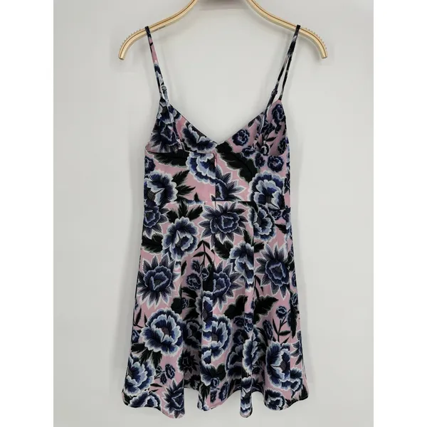Show Me Your Mumu Floral‎ Mini Dress Medium Pink Blue Fit & Flare Boho Spring - Image 7