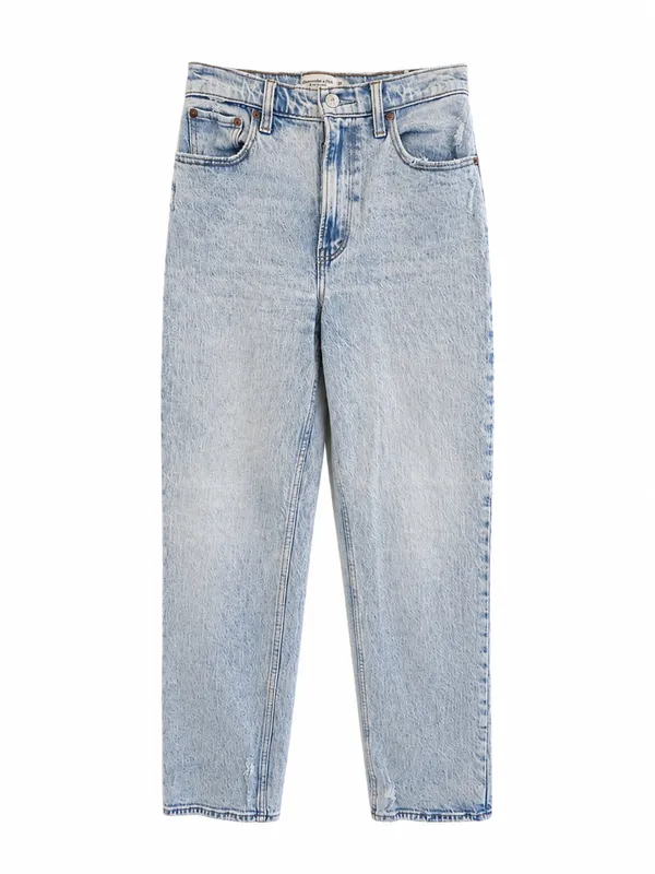 Abercrombie & Fitch Womens 90s Straight Ultra High Rise Light Wash Jeans size 25 - Image 2