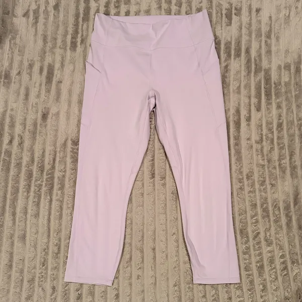 Fabletics PureLuxe Lavender Purple High Waisted Pocket Cropped Leggings Womens - Image 2
