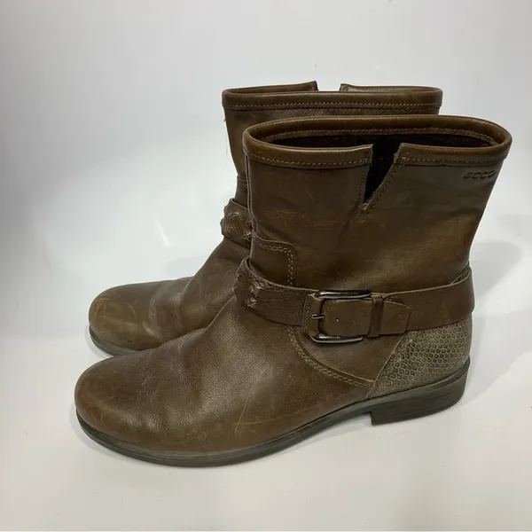 Ecco‎ leather boots moto boots size 39 - Image 4