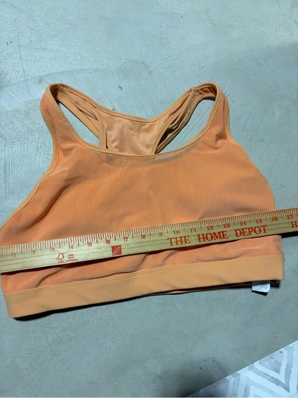 Fabletics orange peach athletic Sports Bra XL - Image 6