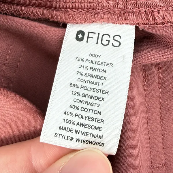 FIGS Zamora Jogger Scrub Pants Mauve Pink Women S Pockets W18SW2005 Medical - Image 6