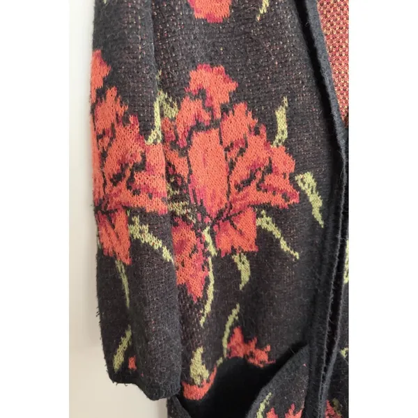 Free People Flower Power Boho Cardigan Sweater Women's Size Medium‎ - Image 10