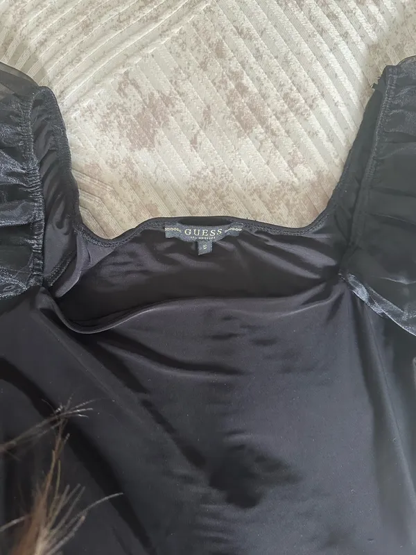 Guess Black Puff Sleeve Top - Image 2