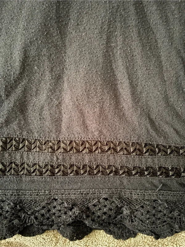 American Eagle Outfitters Black Crochet-Hem Scoop Tank - Image 3