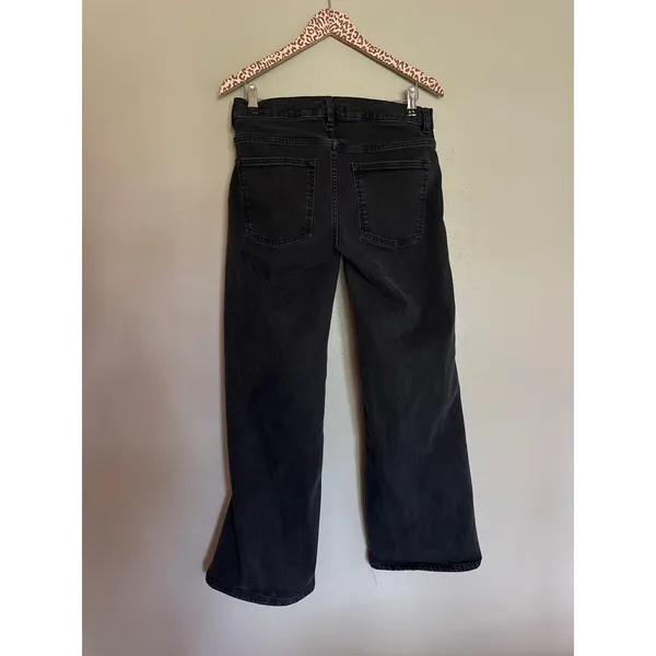 WARP + WEFT Maternity Black Striped Wide Leg Jeans Size 6 / 28 - Image 7